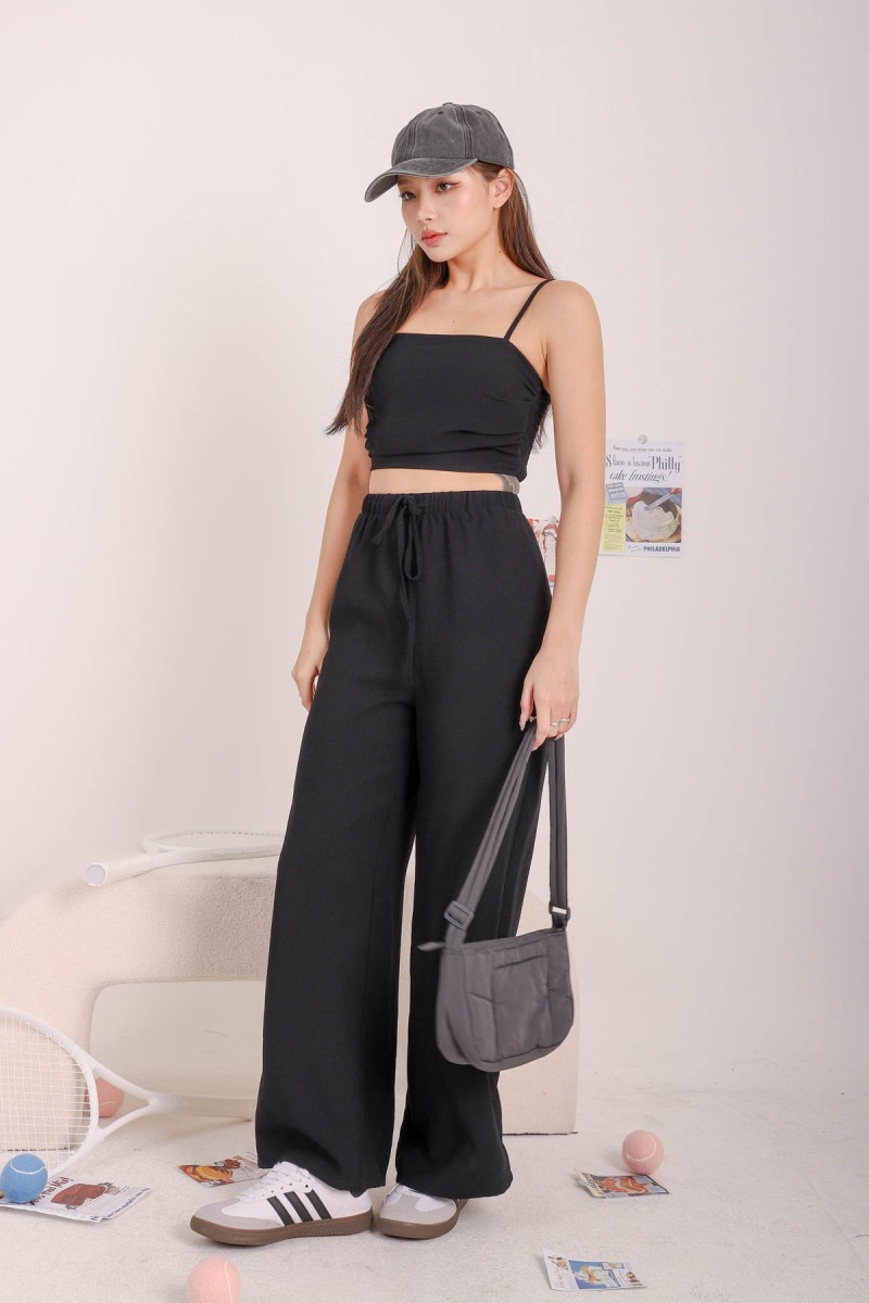 Evie Wide Leg Pants in Black