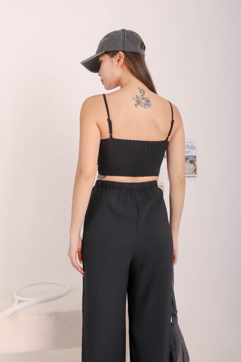 Evie Wide Leg Pants in Black