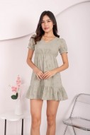 Violette Eyelet Dress in Sage (MY)