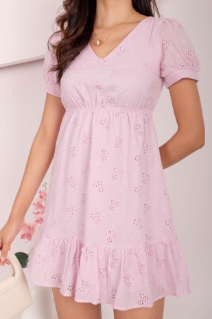 Violette Eyelet Dress in Rosewater (MY)