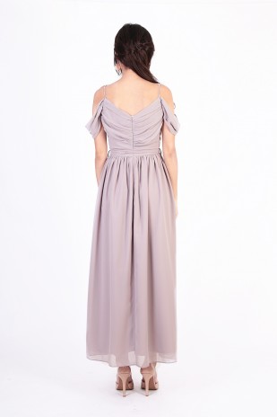 Tartiana Drape Maxi in Grey (MY)