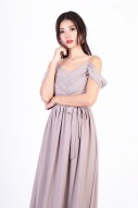 Tartiana Drape Maxi in Grey (MY)