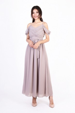 Tartiana Drape Maxi in Grey (MY)