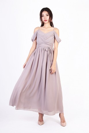 Tartiana Drape Maxi in Grey (MY)