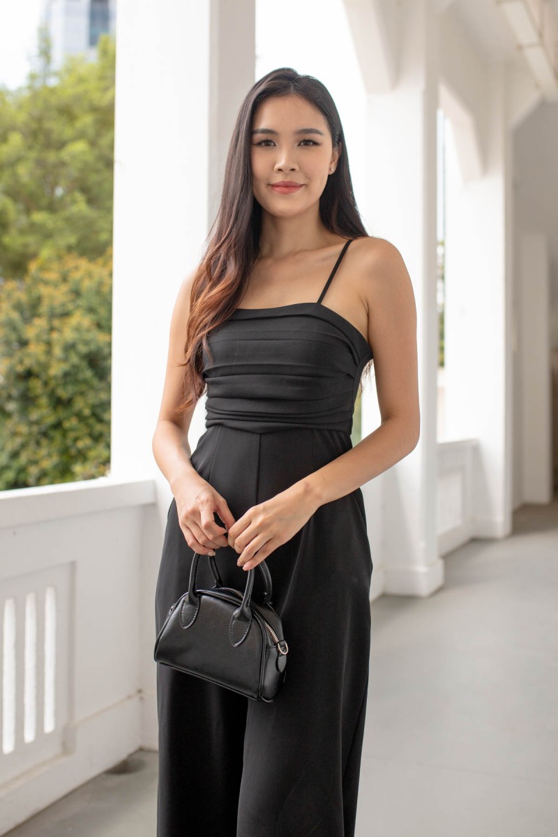 Eslane Pleat Jumpsuit in Black (MY)