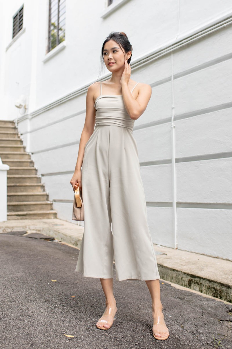 Eslane Pleat Jumpsuit in Sand (MY)