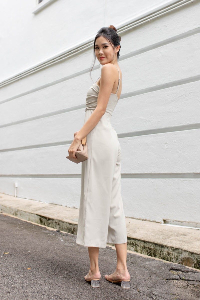 Eslane Pleat Jumpsuit in Sand (MY)