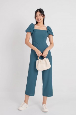 Pierra Puff Jumpsuit in Teal (MY)