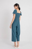 Pierra Puff Jumpsuit in Teal (MY)