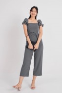 Pierra Puff Jumpsuit in Gunmetal (MY)