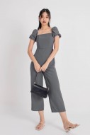 Pierra Puff Jumpsuit in Gunmetal (MY)