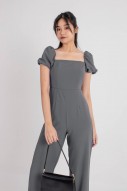 Pierra Puff Jumpsuit in Gunmetal (MY)