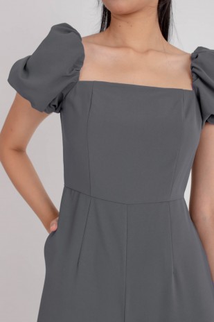 Pierra Puff Jumpsuit in Gunmetal (MY)