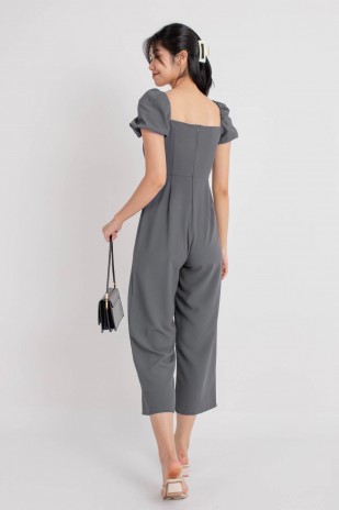 Pierra Puff Jumpsuit in Gunmetal (MY)