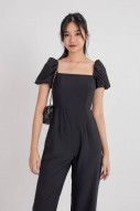 Pierra Puff Jumpsuit in Black (MY)