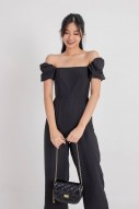 Pierra Puff Jumpsuit in Black (MY)