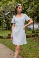 Dianca Square Neck Dress in Blue (MY)