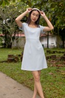 Dianca Square Neck Dress in Blue (MY)