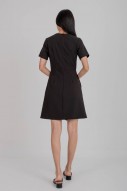 Dianca Square Neck Dress in Black (MY)