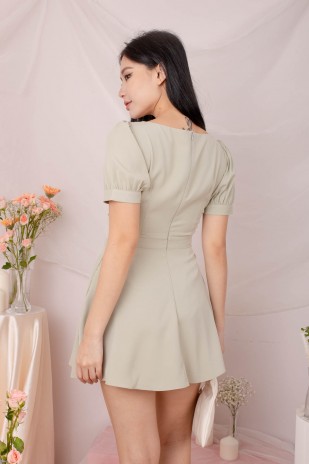 Rhei Wrap Romper in Sage (MY)