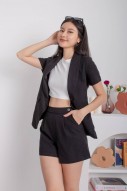 Kester Short-Sleeved Blazer in Black (MY)