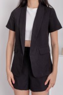 Kester Short-Sleeved Blazer in Black (MY)