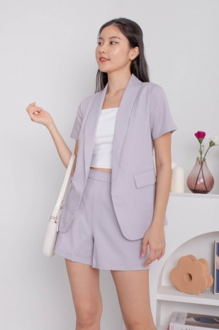 Kester Short-Sleeved Blazer in Lilac (MY)