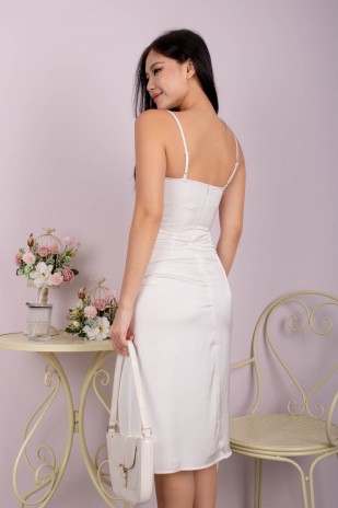 Carmilla Corset Midi Dress in White (MY)