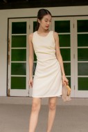 Joanne Ruched Racer Dress in Butter (MY)