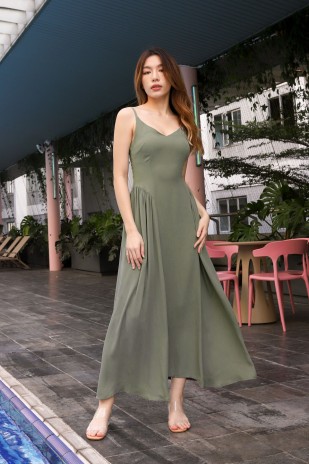 Poisy Maxi Dress in Artichoke (MY)