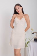 Feige V-Neck Cross-Back Dress in Butter (MY)