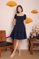 Brigetta Tiered Dress in Navy (MY)