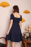 Brigetta Tiered Dress in Navy (MY)