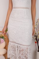 Maey Mermaid Lace Midi in White (MY)