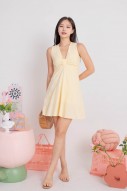 Leraine Front Knot Flare Dress in Butter (MY)