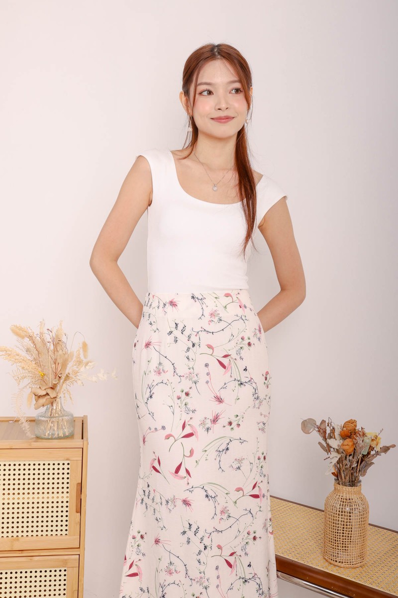 Marilene Floral Skirt in Pink