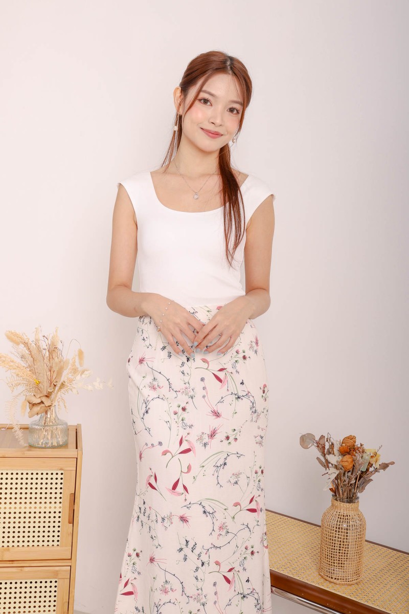 Marilene Floral Skirt in Pink