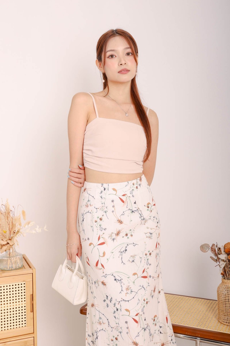 Marilene Floral Skirt in Burnt Orange