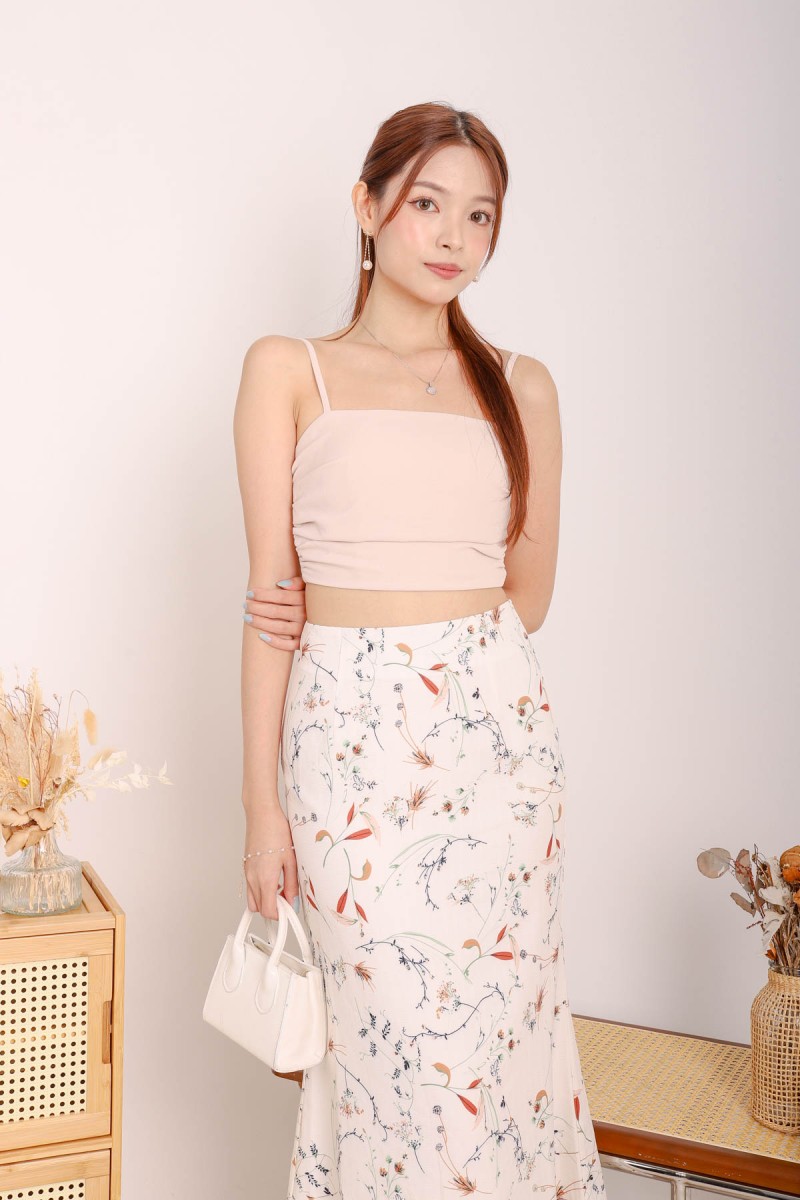 Marilene Floral Skirt in Burnt Orange