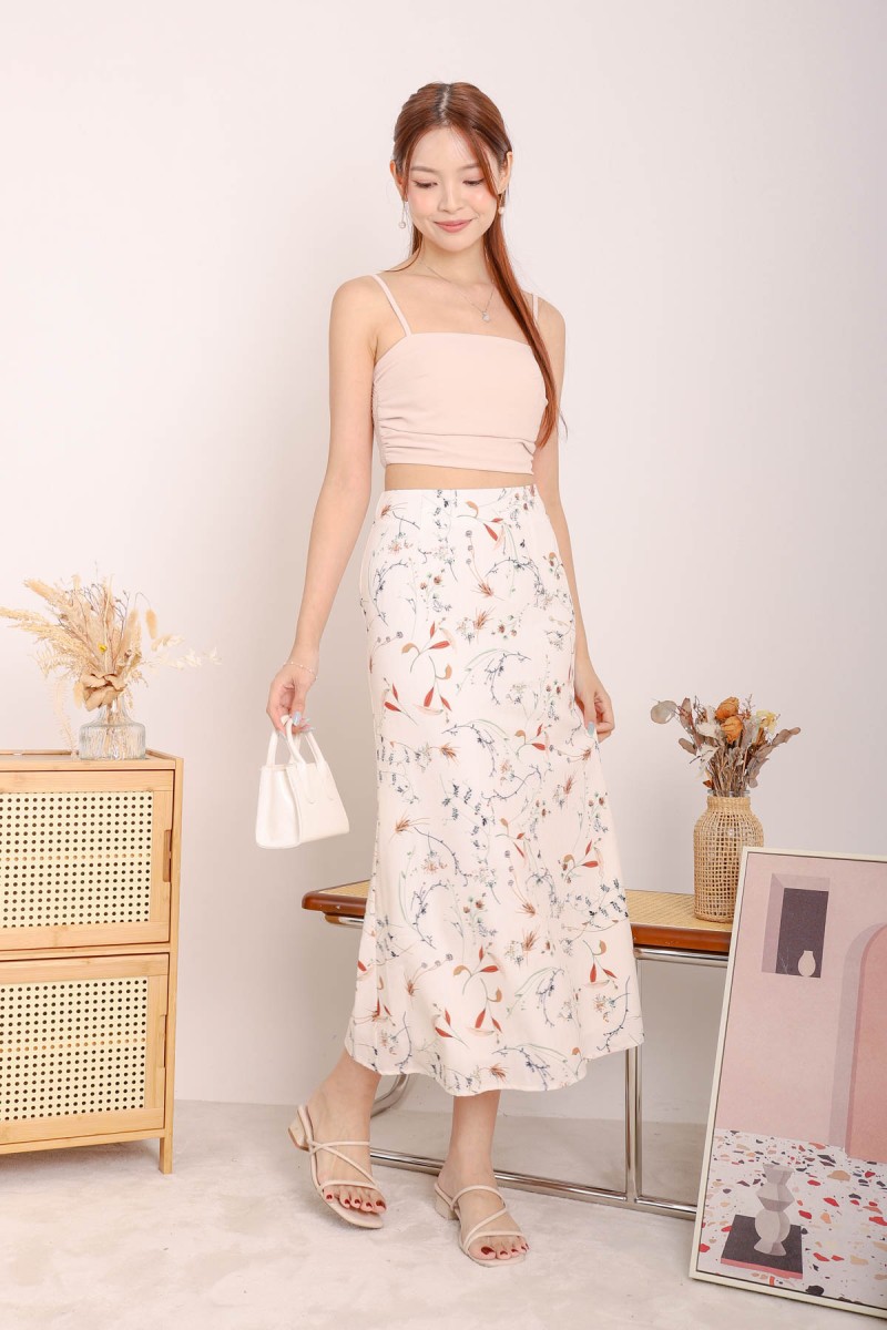 Marilene Floral Skirt in Burnt Orange