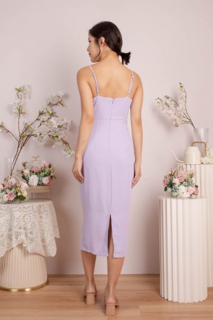 RESTOCK: Alliyah Front Cut-Out Dress in Lilac