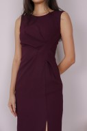 RESTOCK8: Sabina Knot Dress in Plum