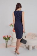 RESTOCK4: Althea Sleek Dress in Navy