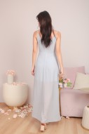 BACKORDERS6: Zoie Cowl Maxi Dress in Platinum