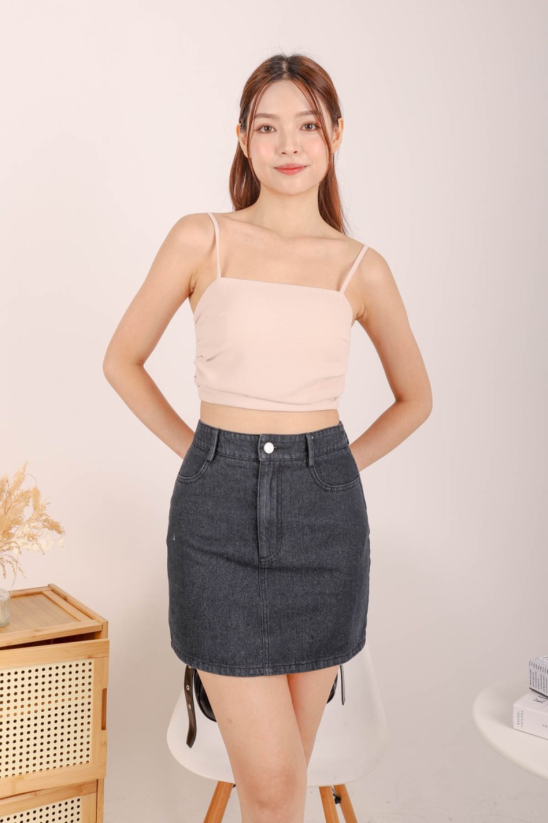 Alex Denim Skirt in Black