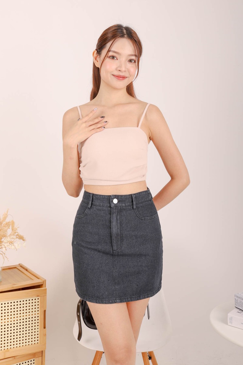 Alex Denim Skirt in Black