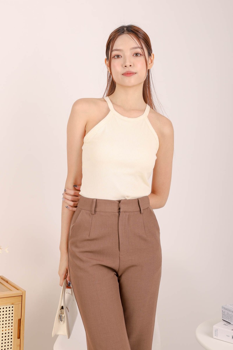 Lucy Work Trousers in Dark Mocha