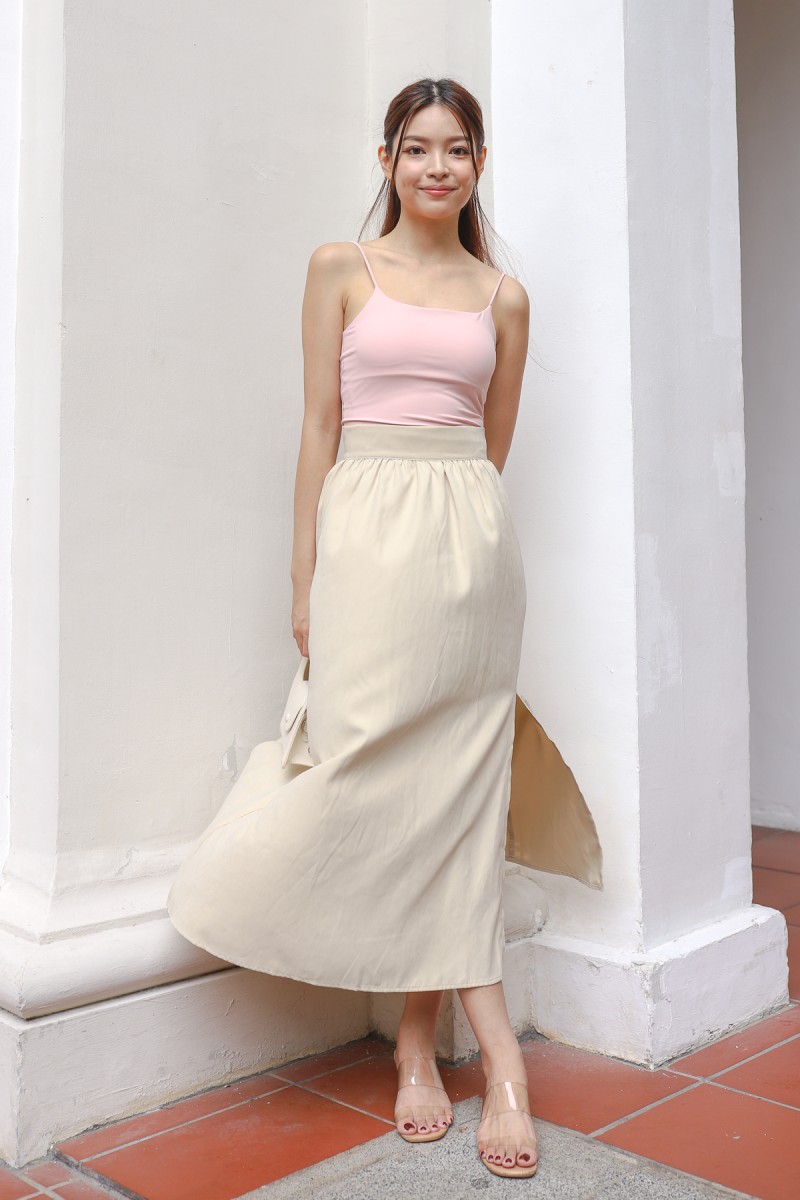 RESTOCK: Elicia Maxi Skirt in Cream