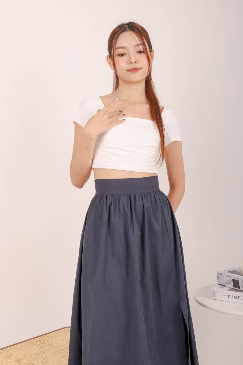 RESTOCK: Elicia Maxi Skirt in Navy