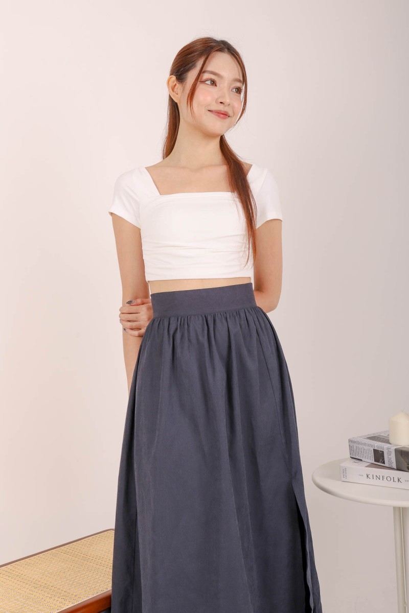 RESTOCK: Elicia Maxi Skirt in Navy